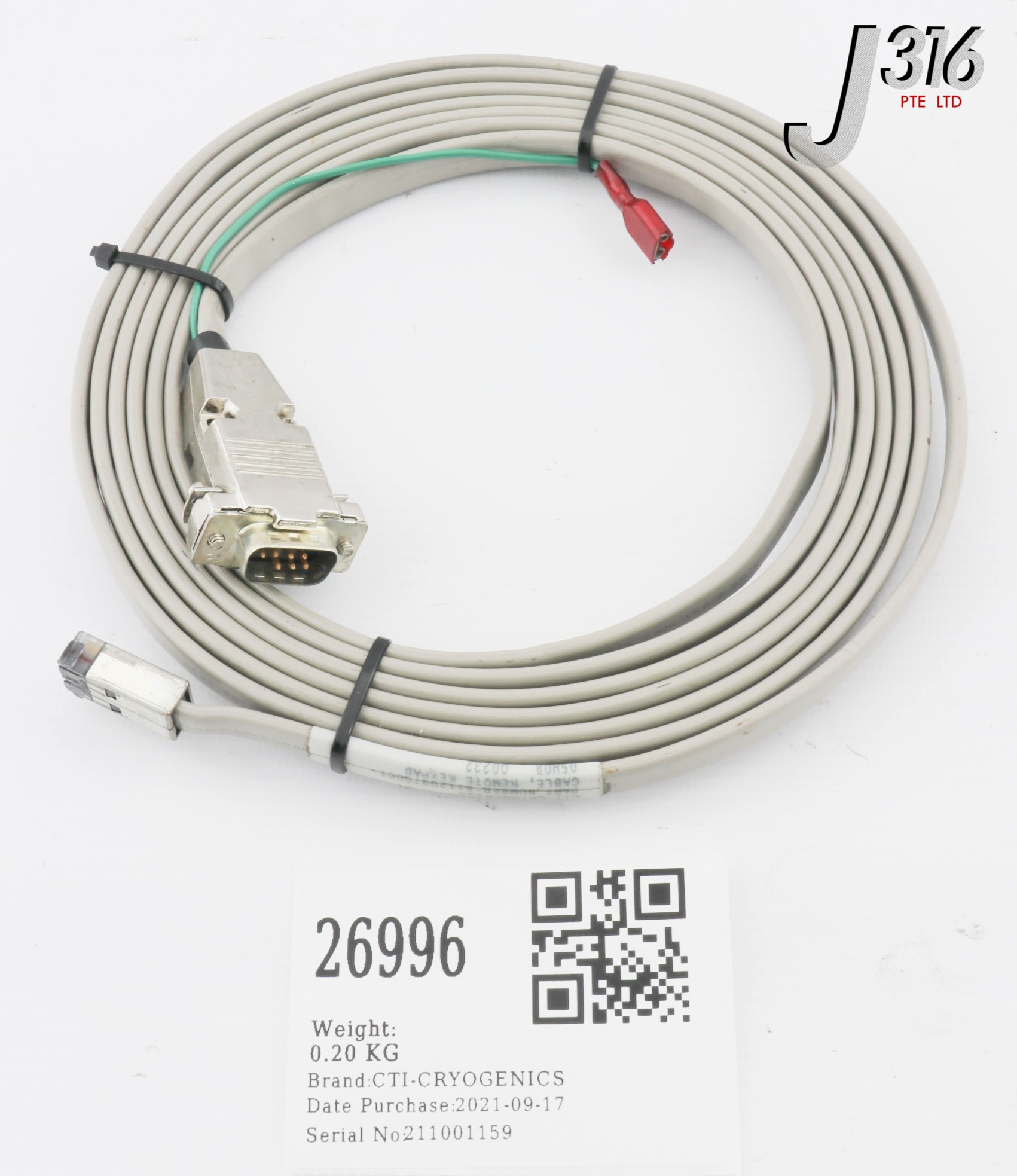 26996 CTI-CRYOGENICS CABLE ASSY, REMOTE KEYPAD, 3M 8112097G001 